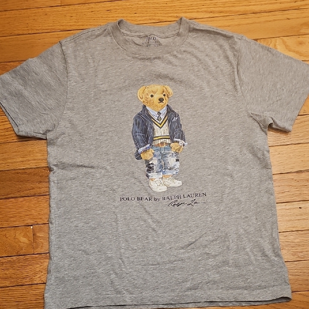 Gray Polo Bear T-Shirt by Ralph Lauren